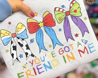 Cartoon Toy And Friends 5 Bow PNG: Cartoon Toy Friend PNG, Family Vacation PNG, Toy Magic Png, Digital Download