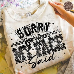 Sarcastic Face PNG: Retro Snarky Humor Design, Digital Download
