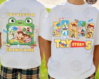 Two Sides New Cartoon Toy And Friends 5 Character PNG: You've Got A Friend In Me PNG, Cartoon Toy Friends PNG, Trendy Boy, Digital Download