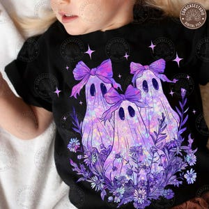 Iridescent Ghost PNG, Coquette Halloween, Preppy Floral Spooky Png, Preppy Halloween PNG, Girly Halloween, Cute Ghost Png, Digital Download