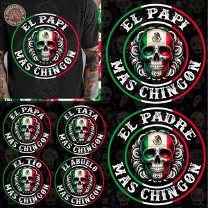 Bundle Chingon Fathers Day Png, El Papa Mas Chingon PNG, Mexican Flag Papa Mexicano Png, Papa Latino PNG, Spanish Dad Png, Digital Download