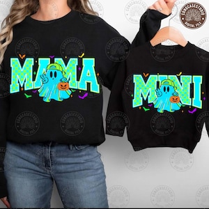 Spooky Mama Png, Spooky Season Png, Halloween Neon Mama Mini Png, Halloween Neon Checkered Png, Halloween Cute Neon Ghost, Digital Download