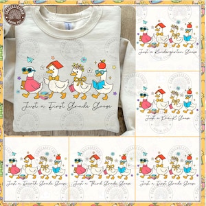 Bundle Coquette Teacher First Day of School Png Design, Back to School Silly Goose PNG, Pre-k 1st/2nd/3rd/4th Grade Shirt, Digital Download
