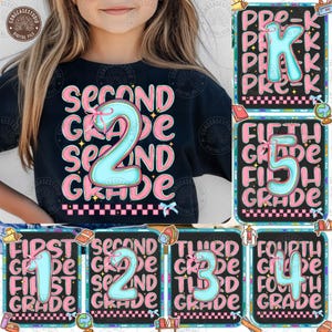 Teacher Coquette PNG Bundle: Pink Bow Preppy Back to School (Digital Download