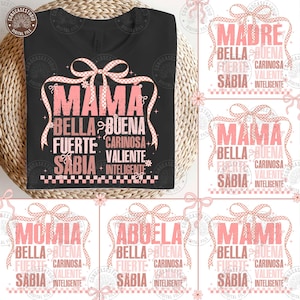 Pacote de PNG do Dia das Mães Espanhol, Retro Madre Png, Mãe Borboleta Png, Dia das Mães Png, Floral Madre Png, Retro Spanish Mama, Download Digital