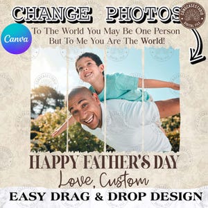Customize Dad Pictures Canva Template, Canva Editable Diy, Happy Father’s Day Png, Gift For Dad Png, Fathers Canva Png, Digital Download