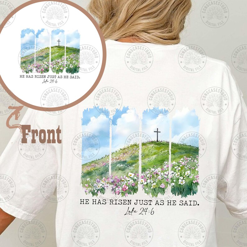 He is Risen Png, Wildflower Png, Spring Easter Sublimation Designs ...