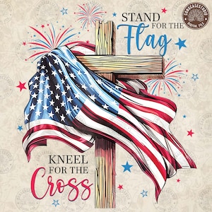 American Flag Cross Png, Christian 4th Of July Png, Faith Love Freedom, God Bless America Png, USA  Png, Independence Day, Digital Download
