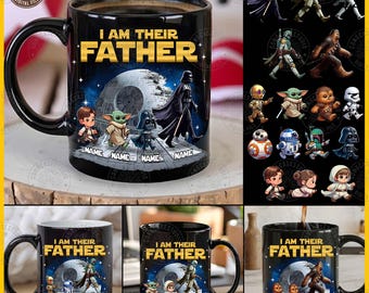 I’m Their Father 11oz Mug Wrap PNG: Superhero Dad Mug Design, Digital Download