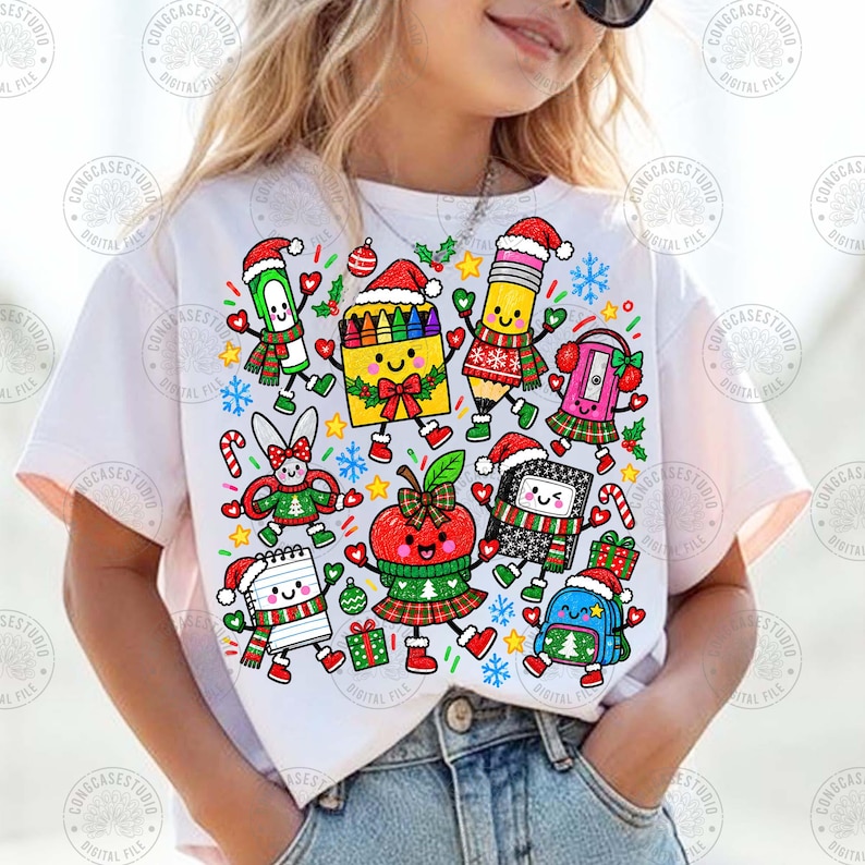Problem Tree Visual Layout Retro Christmas Teacher PNG: Cute Holiday Doodles Design, Vintage ...