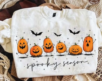 不気味な季節のPNG：かわいいカボチャのPNG、トレンディな秋のPNG、秋のPNG、ハロウィンのPNG、秋のカボチャの昇華シャツのPNG、デジタルダウンロード