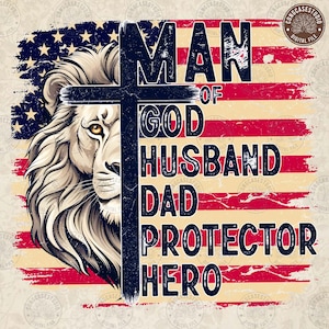 Dad Png, Christian Png, Man Of God Png, Bible Verse Png, Jesus Png, Dad Lion Png, Father Png, Christian Cross, Dad Shirt, Digital Download