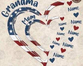 Mamma 4 luglio PNG: Cuore nel disegno del cuore (Download digitale)