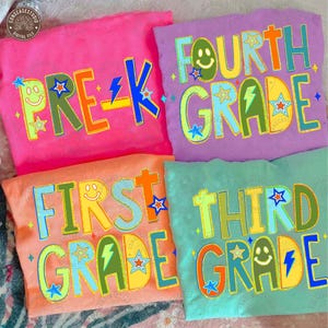6 Coquette School First Day, Teacher PNG, Preppy Back To School PNG Bundle, Preppy School , All Grades, Shabby, Glitter , Digital Download
