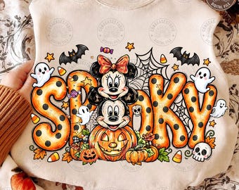 Retro Halloween Ghost PNG: Vintage Spooky Pumpkin Design, White Dot Ghost Graphic, Distressed Varsity Halloween Shirt, Digital Download
