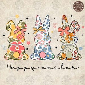 Coquette Easter Bunny Floral png, Easter Floral Png, Retro Easter png, Spring Floral Png, Girly Easter png,  Easter Bunny, Digital Download