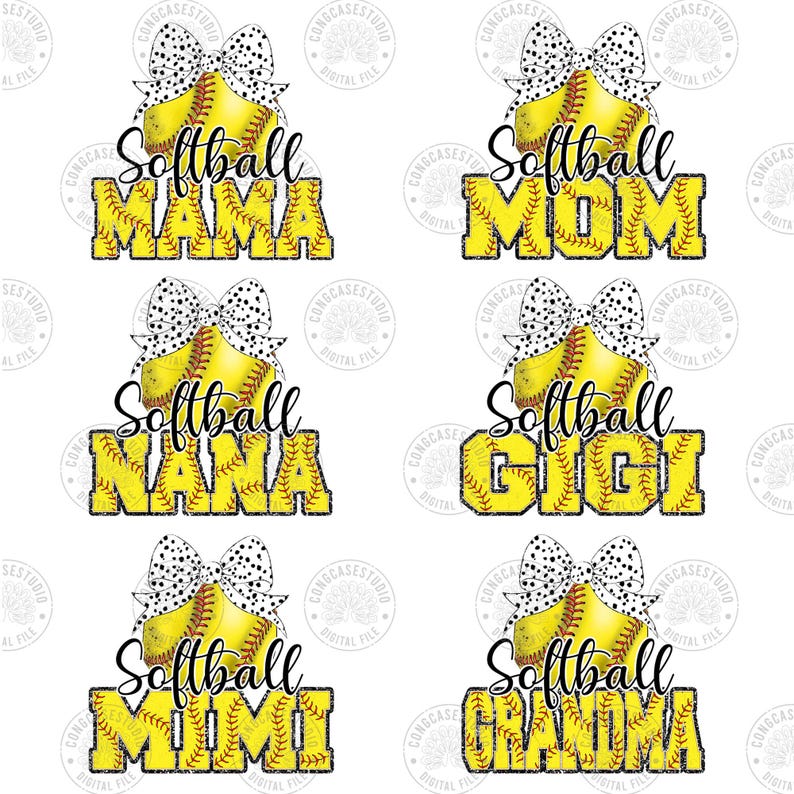 Personalized Softball Mom Png Bundle, Retro Softball Mama Coquette Png, Custom Softball Png, Softball Png, Game Day Png, Digital Download image 2