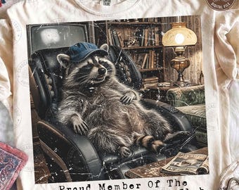 Just Resting My Eyes PNG: Funny Raccoon Dad Shirt Design, Digital Download