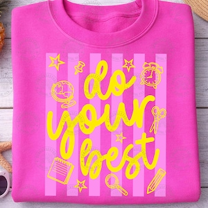 Paquete PNG para el día de la prueba: Diseño de profesora a rayas "Rock This Test No Stress Coquette", gráficos para camisetas con frases sobre las pruebas estatales, descarga digital. imagen 5