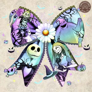 Halloween Nightmare Bow Png, Spooky Season Png, Preppy Coquette Png, Horror Movies Png Spooky Vibes Png, Horror Halloween, Digital Download