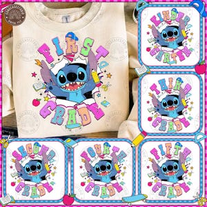 Cartoon Grade Bundle Png, Blue Monster School Png, Cartoon Back To School Png, Gift For Kid School Png, Bruh We Back Png, Digital Download