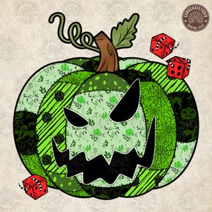 Cartoon Halloween Pumpkin PNG: Spooky Nightmare Design, Digital Download