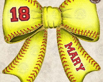 Schleife Softball Mom Shirt mit Kinder Name & Trikotnummer Png, Benutzerdefinierte Softball Png, Spieltag Png, Softball, Softball Mama Png, digitaler Download