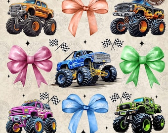 Monster Truck Are My Jam Truck Png, Coquette Bow Monster Truck Mama Png, Checkered Coquette Mama Png, Mama Bow, Boy Mom, Digital Download