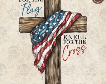 American Flag Cross PNG: Faith, Love, Freedom, Digital Download