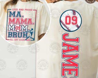 Sports Mom Png,Custom Baseball Mom Bruh Png, Mama Baseball Png, Baseball Mama Shirt Png, Mother's Day Png, Baseball Season, Digital Download