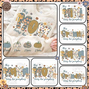 This Mama Loves Her Pumpkins PNG: Preppy Thankful Autumn Fall Season Mama Design, Digital Download