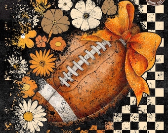 Retro Football Coquette PNG: Touchdown Season Shirt Design, Digital Download