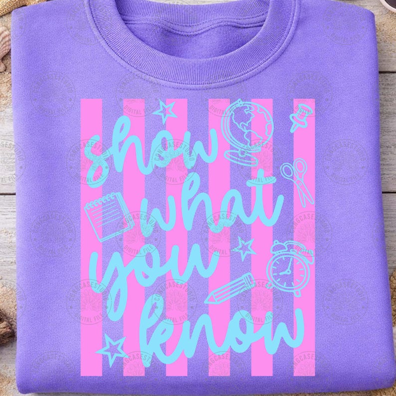 Paquete PNG para el día de la prueba: Diseño de profesora a rayas "Rock This Test No Stress Coquette", gráficos para camisetas con frases sobre las pruebas estatales, descarga digital. imagen 6