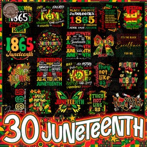 30 Sie mögen uns nicht Png-Bundle, Juni Monat der Schwarzen Geschichte, Juni Freiheit Shirt Design, 1865 Afro Amerika Karte Png, digitaler Download