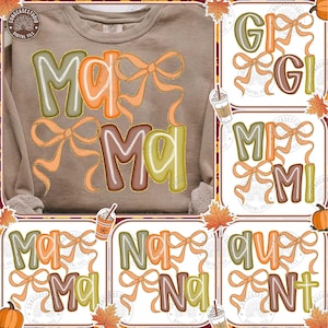 Fall Mama Coquette Pumpkin PNG: Autumn Vibes , Digital Download