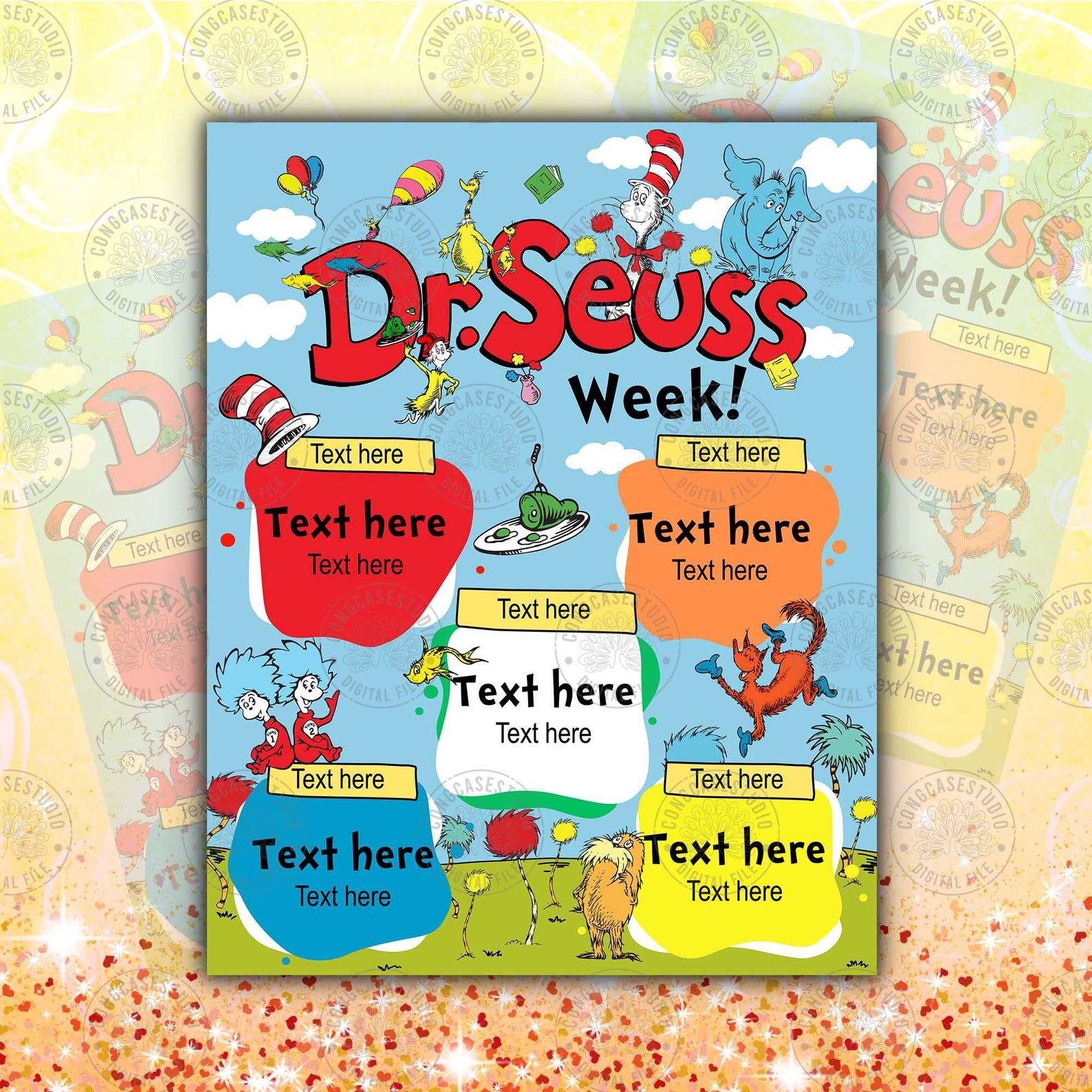 Canva Template Read Across America Week 2025, School Spirit Week