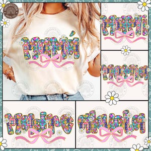 Madre Png Bundle , Spanish Mama Png, Latina Mom Png, Mother&#39;s Day, Floral Madre, Bright Preppy Flowers Png, Gift For Mom, Digital Download