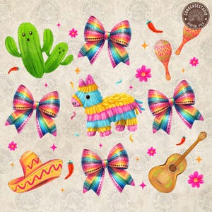 Viva La Fiesta Coquette Bow PNG, Mexicaanse piñata Coquette Bow, Mexicaanse Cinco De Mayo, Fiesta Vibes png, Festival 2025 png, digitale download