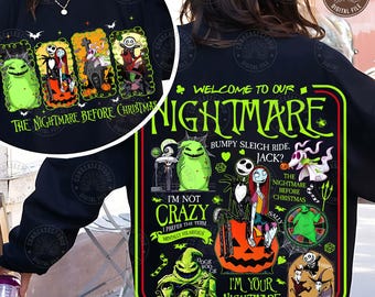 Two Side Halloween Cartoon Nightmare Png: Trick Or Treat Png, Funny Halloween Png, Nightmare Cartoon Png, Spooky Season, Digital Download