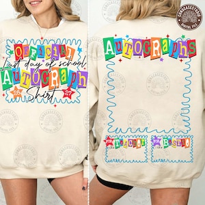 Senior 2026 PNG: Last Day Autogramme Bruh We Out offizielles Design, Schulabschluss Shirt Grafik, digitaler Download