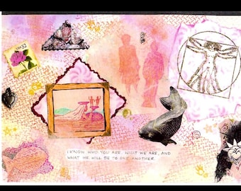 What We Will Be To One Another Mixed Media Collage Card