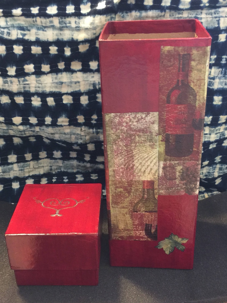 Wine Box Wrap Gift OOAK