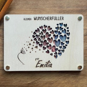 Geldgeschenk Abitur Geschenk Geldkarte aus Holz Geschenkkarte Wunscherfüller Geburtstagsgeschenk personalisiert Geldscheinhalter Holzkarte