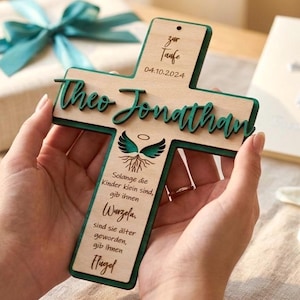 BAPTISM CROSS personalized cross for baptism for boys and girls with name baptism gift for baptism child made of wood wooden cross gift for baptism