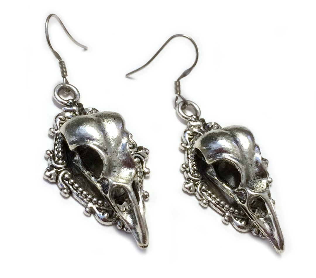 Cobweb Skull - Gothic Silver Pendant by The Nevermore