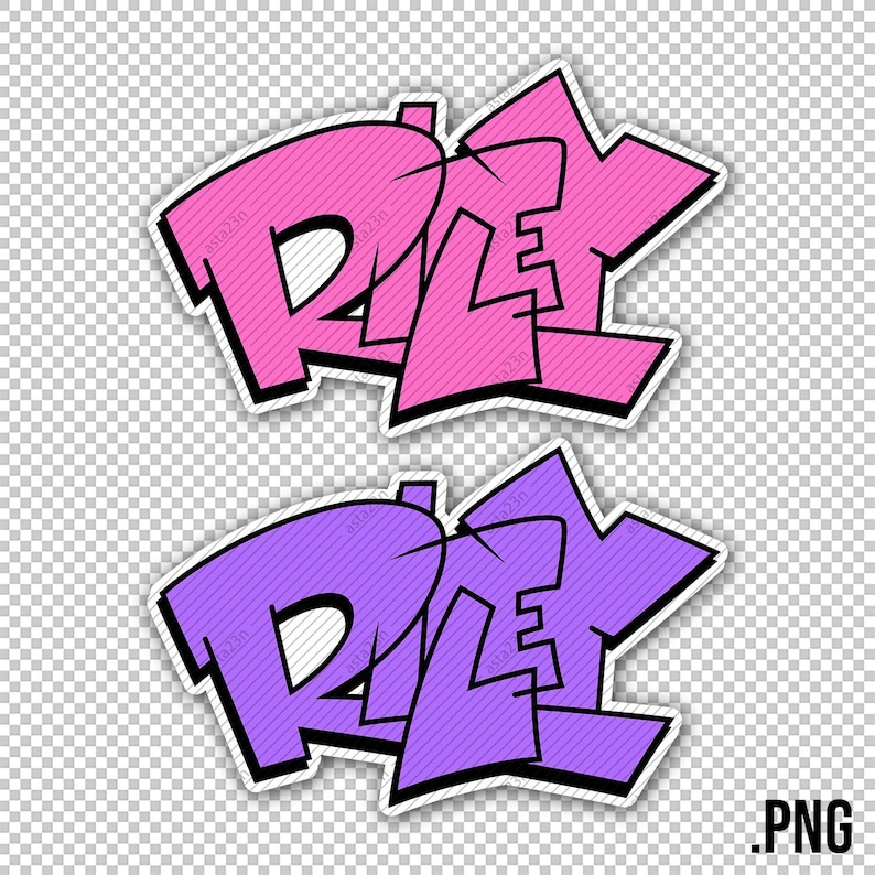 Vector Image Name Riley RILEY Graffiti NAME - Street Art Urban Wall TAG - Layered Vector ...