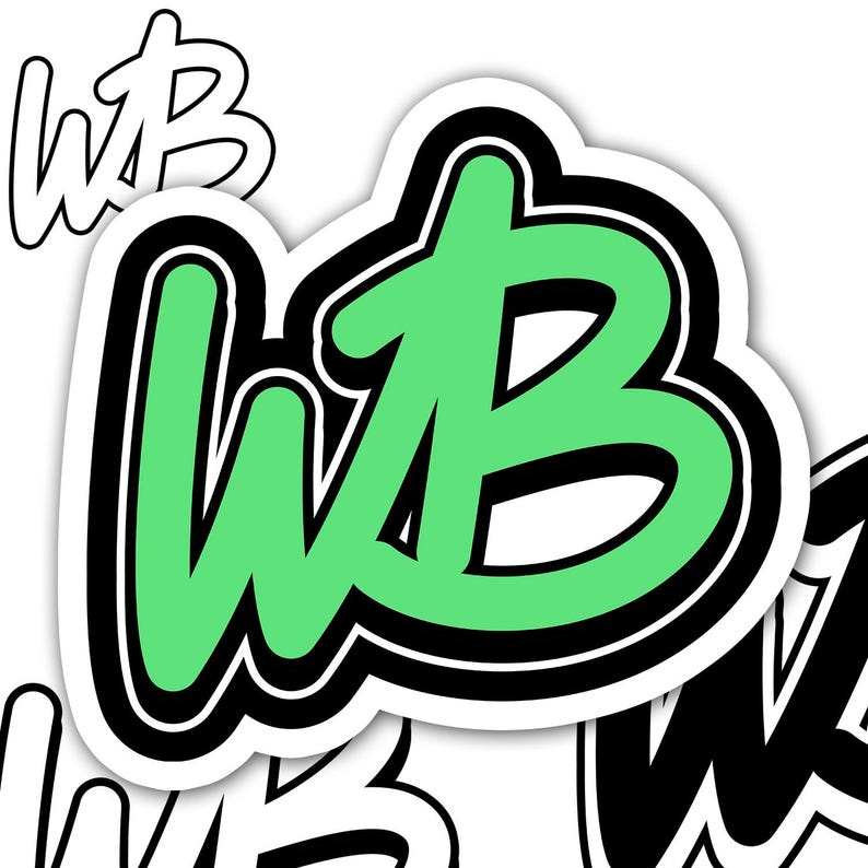 WB Graffiti INITIALS - Street Art Urban Wall TAG - Layered Vector ...