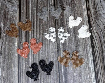Silkie Chicken Earrings Dangle Handmade Polymer Clay Earrings Gift For Female Friend Jewelry