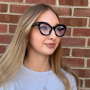 Handcrafted Oversize Clear Lens Eyeglasses Classic Frame Blue Light Glasses Cat Eye Sunglasses Nerd Glasses by Jadorsh • F1