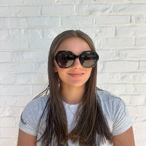 Handcrafted Sunglasses Oversized Eyeglasses Frames Eyewear Sun UV Protection Blue Light Blocking for Women by Jadorsh • SG07